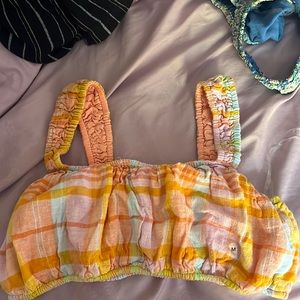 american eagle square cropped tank top